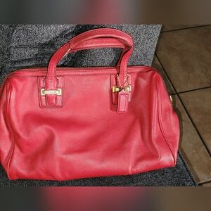 Coach Cherry Red Leather Satchel